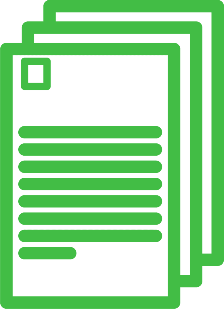 Green Notebook Graphic on Transparent Background for School Concepts