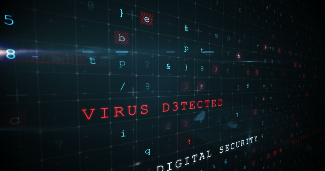 Digital Alert Concept Showing Virus Detected Warning with Code - Free Images, Stock Photos and Pictures on Pikwizard.com