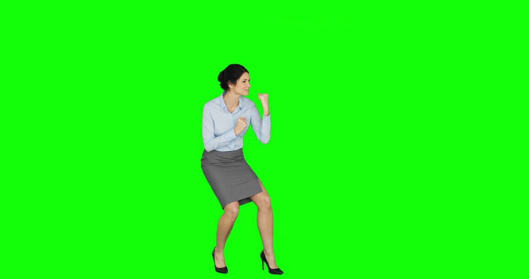 Businesswoman Shadow Boxing Green Screen Background - Free Images, Stock Photos and Pictures on Pikwizard.com