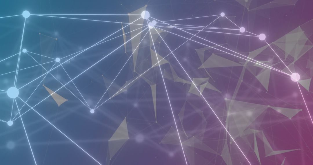 Abstract Network Connecting Lines and Shapes