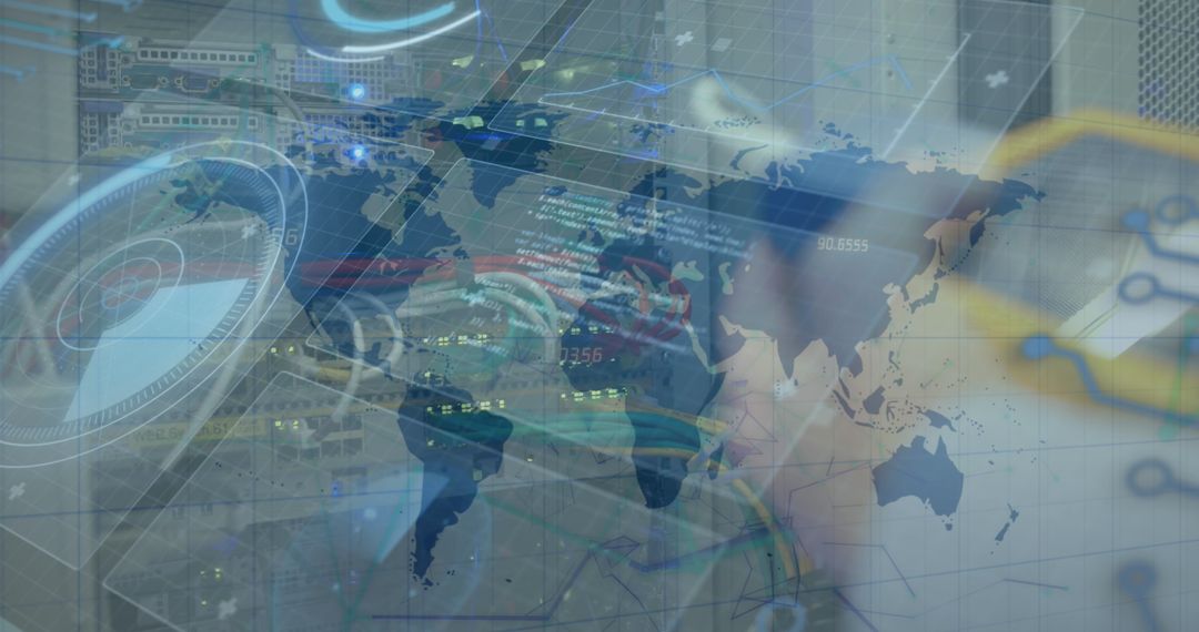 Global Data Networking and Integration with World Map Overlay