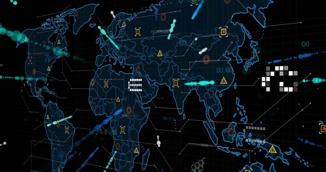 digital data processing overlay on world map visual background - Free Images, Stock Photos and Pictures on Pikwizard.com