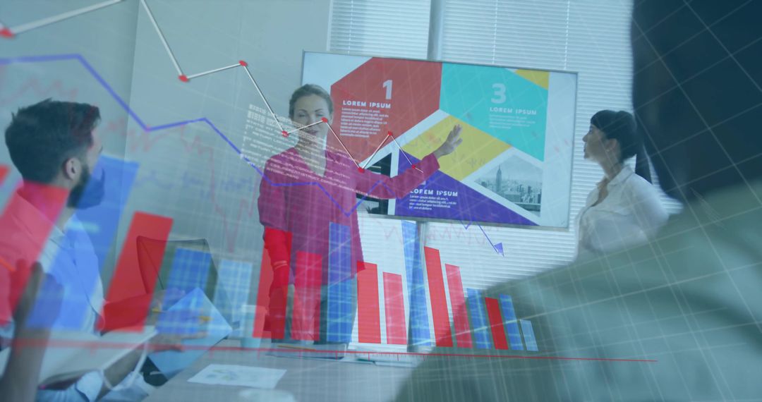 Business Presentation on Statistical Data with Professional Team