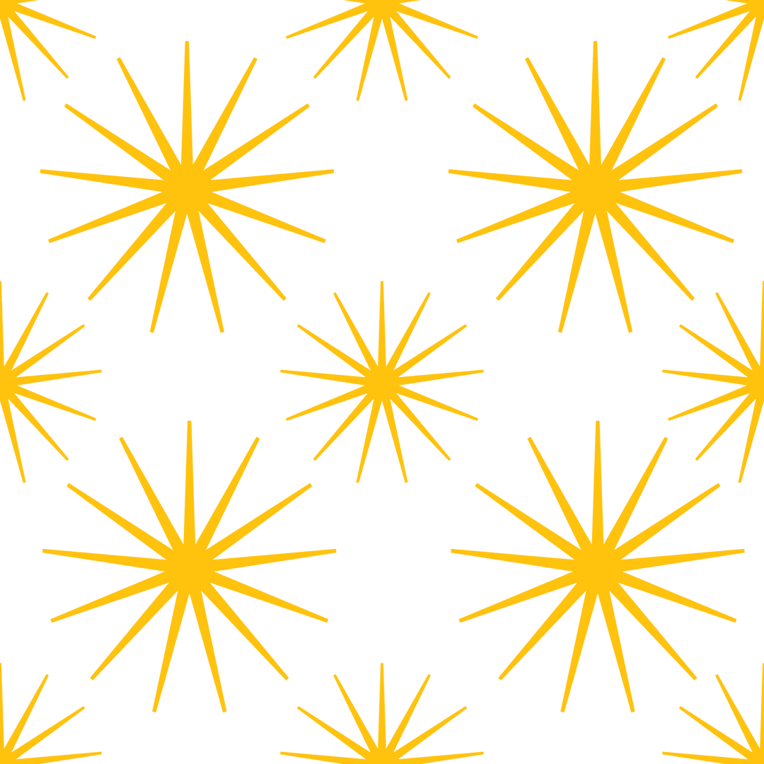Stylish Yellow Stars Pattern on Transparent Background