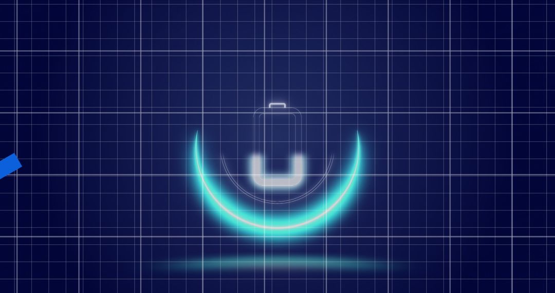 Digital Battery Icon With Technology Interface