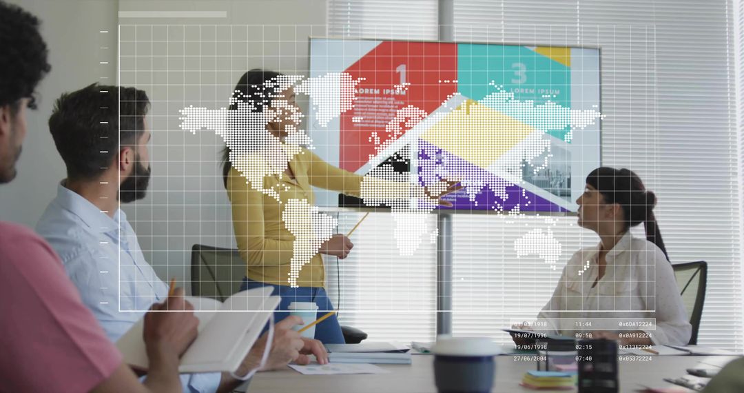 Data Specialist Presenting Analytics in Corporate Meeting