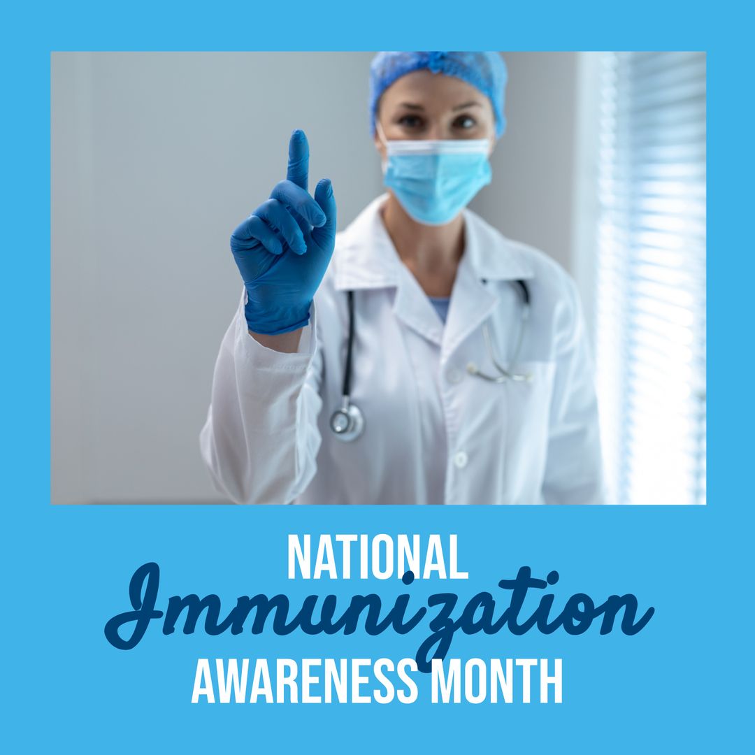 Female Doctor Highlighting National Immunization Awareness Month - Download Free Stock Templates Pikwizard.com