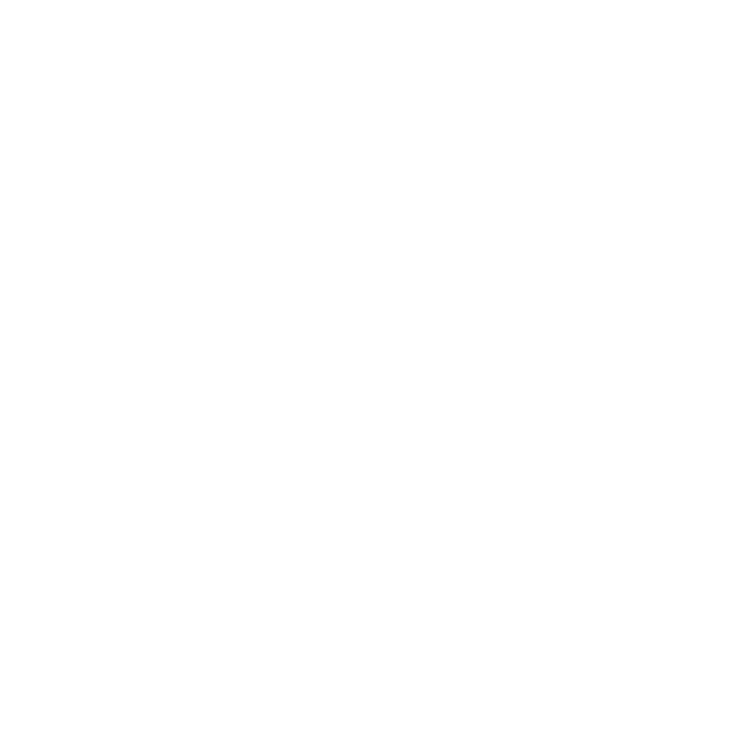 Circle with Four Arrows Outwards on Transparent Background Vector