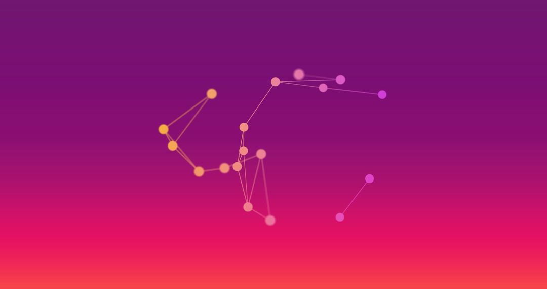 Abstract Network Nodes on Gradient Background