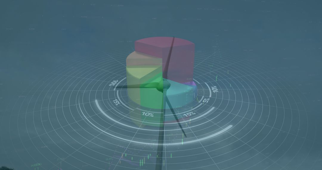 Renewable Energy Statistics with Wind Turbine in Technology Background