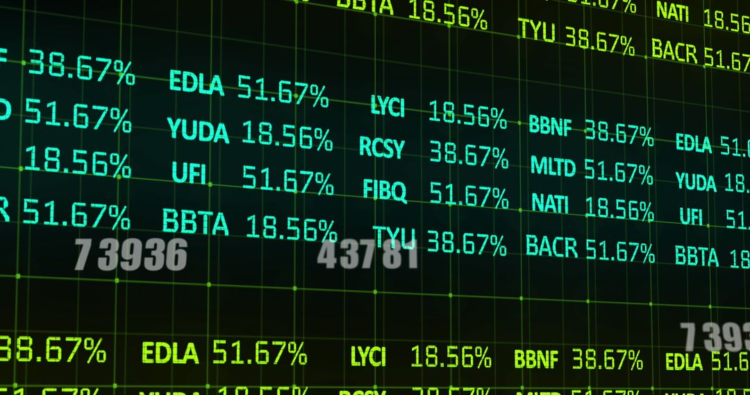 Financial Data Processing Grid Illustration