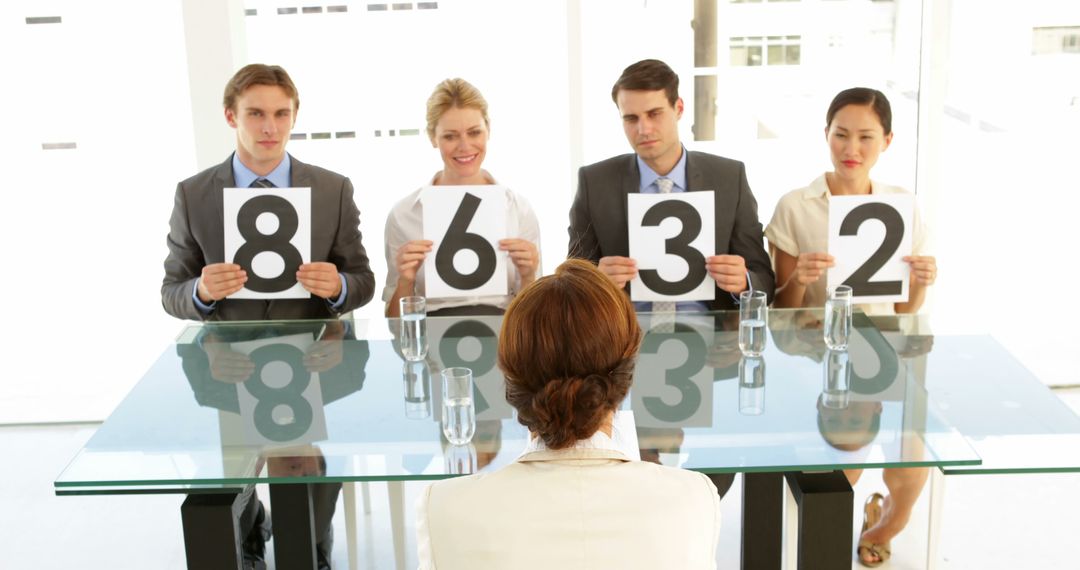 Judges Scoring Professional Interview Candidate