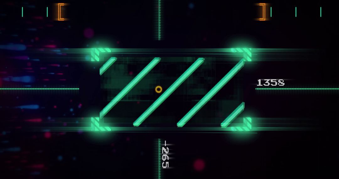 Futuristic Data Processing Interface in Night Vision Style