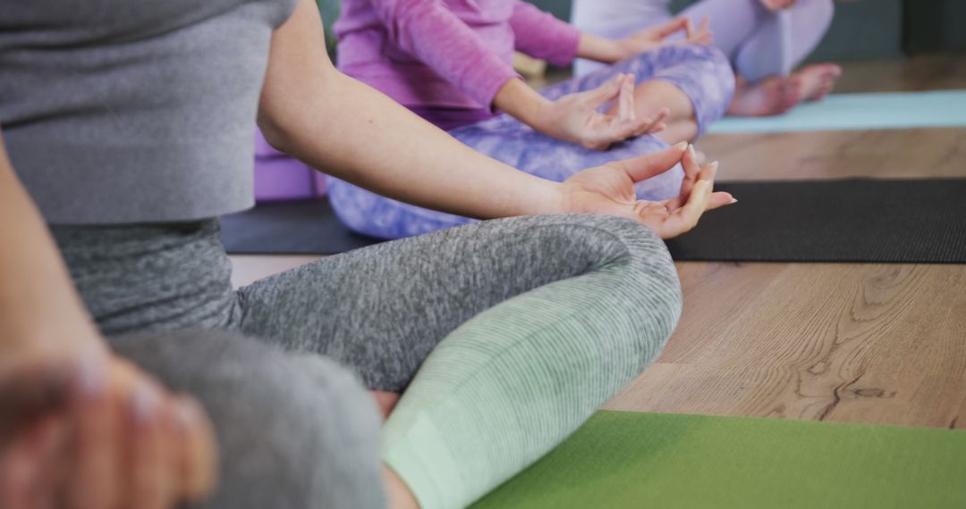 Group Practicing Meditation and Yoga in Class - Free Images, Stock Photos and Pictures on Pikwizard.com