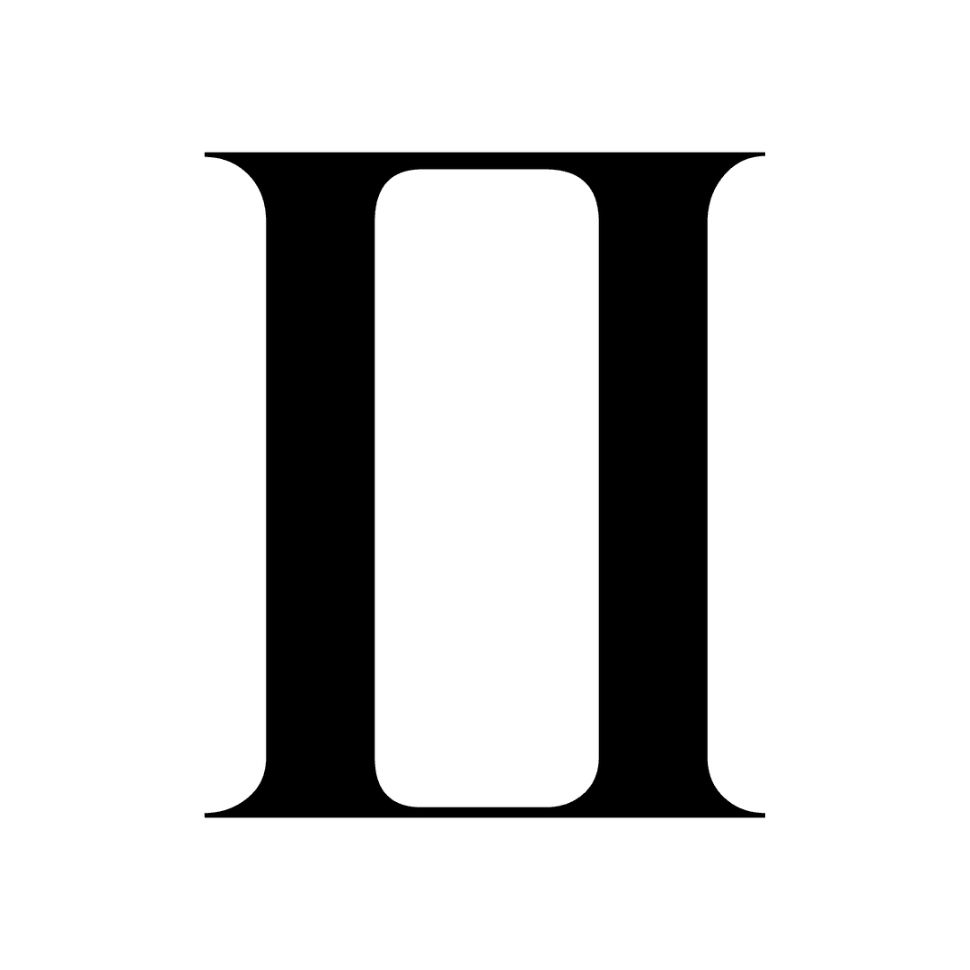 Roman Numeral Two on Transparent Background Vector