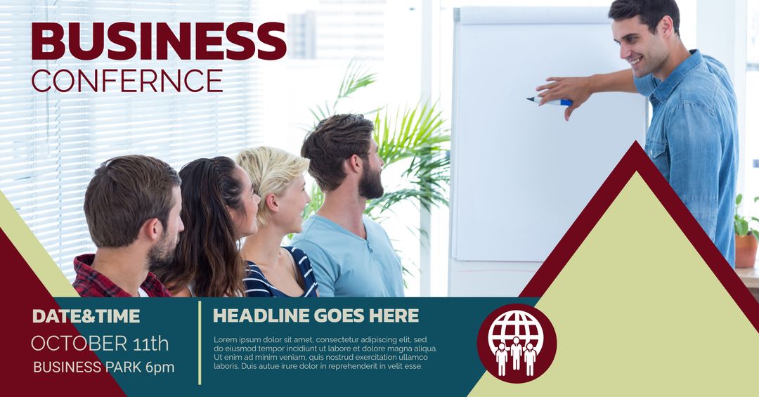 Business Speaker Engaging Audience at Conference