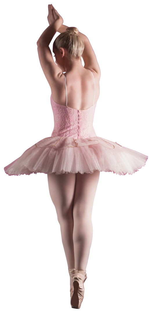 Caucasian Girl Practicing Ballet in Pink Tutu on Transparent Background - Download Free Stock Images Pikwizard.com