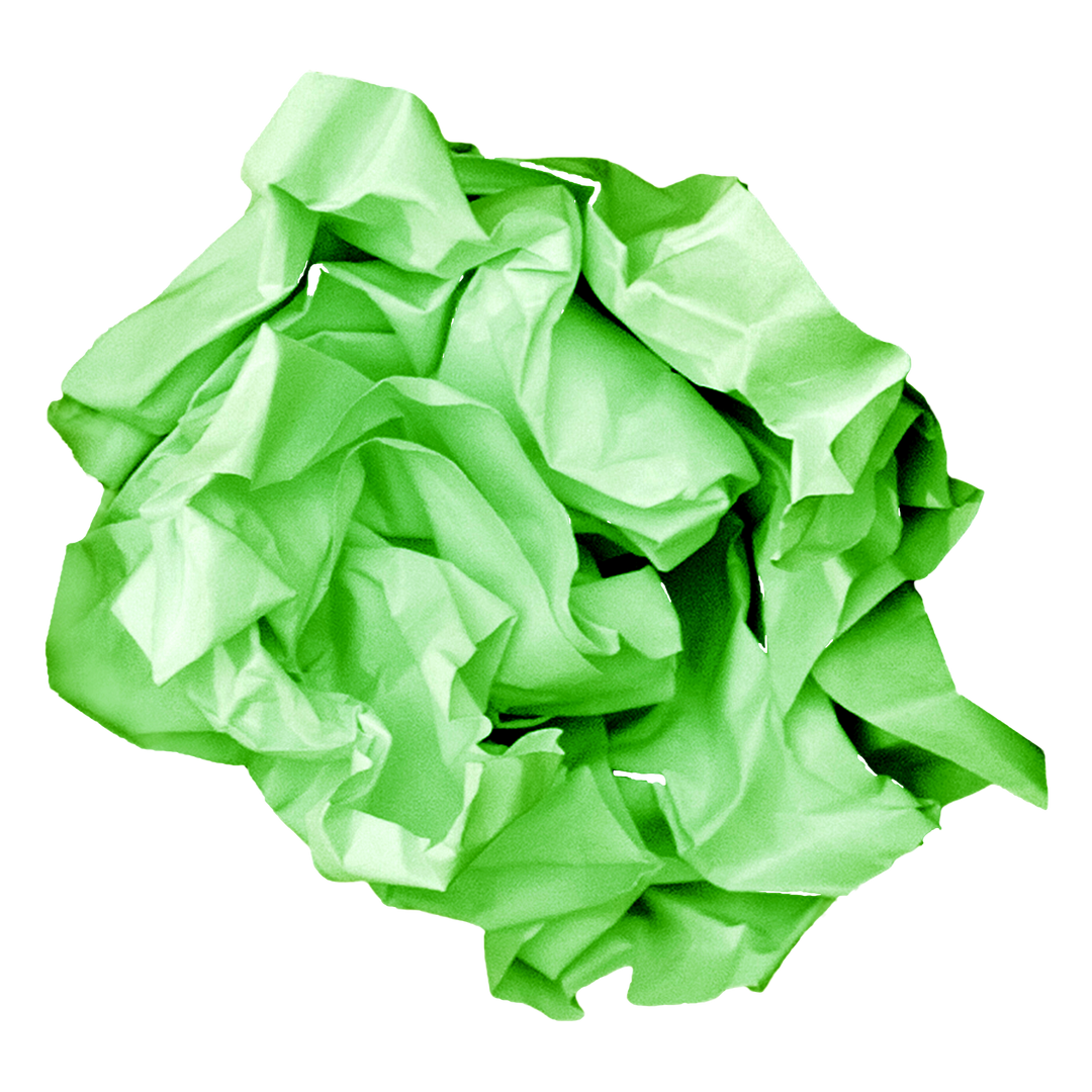 Large Green Crumpled Paper on Transparent Background - Download Free Stock Images Pikwizard.com