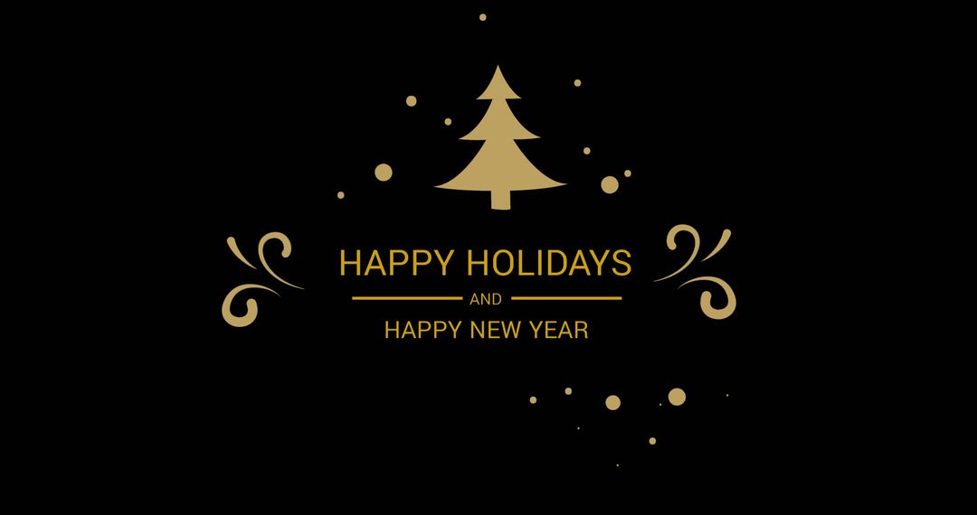 Elegant Holiday and New Year Greetings Card Design