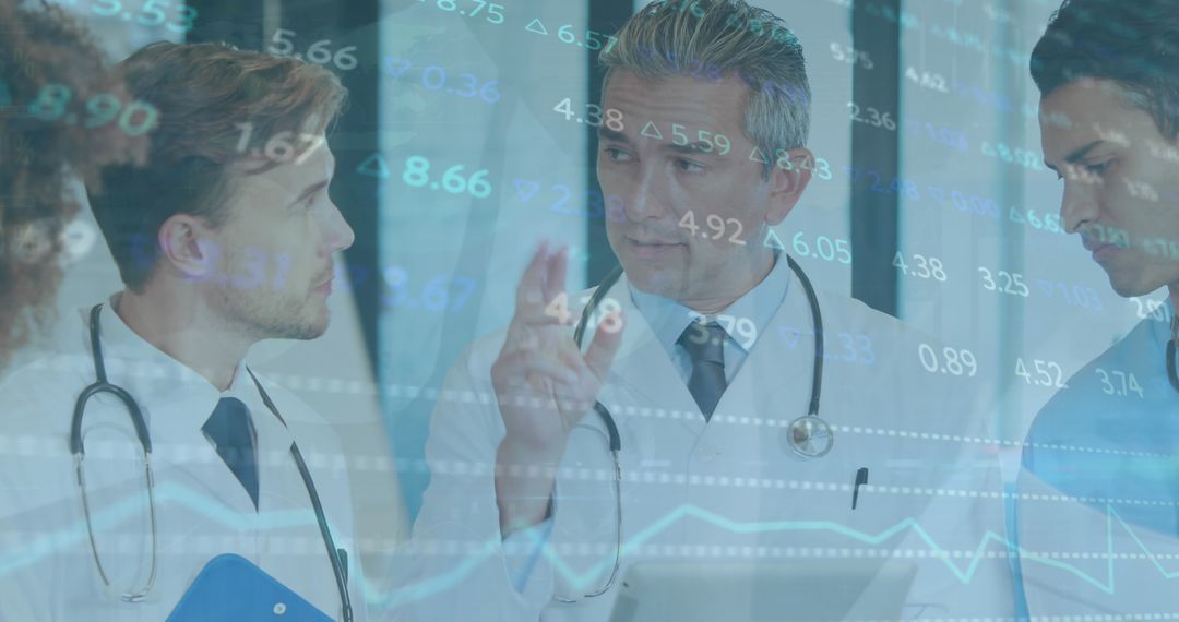 Diverse Medical Team Analyzing Digital Data Innovations