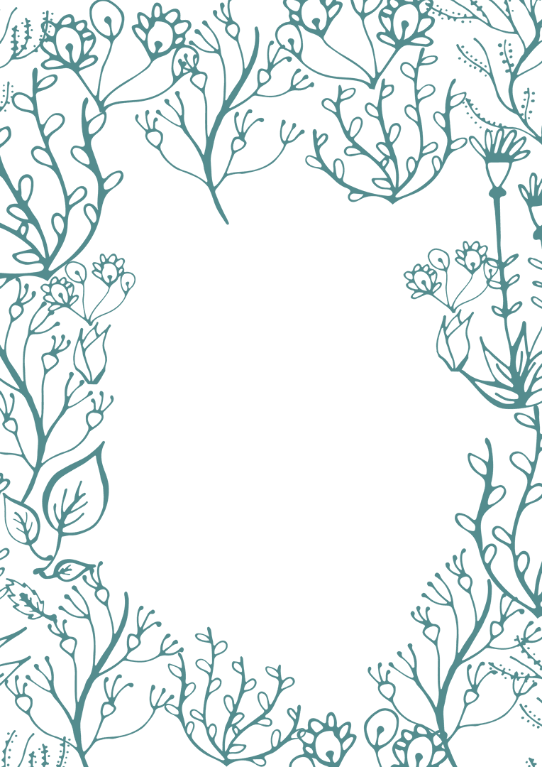 Nature-Inspired Green Plant Frame with Copy Space on Transparent Background