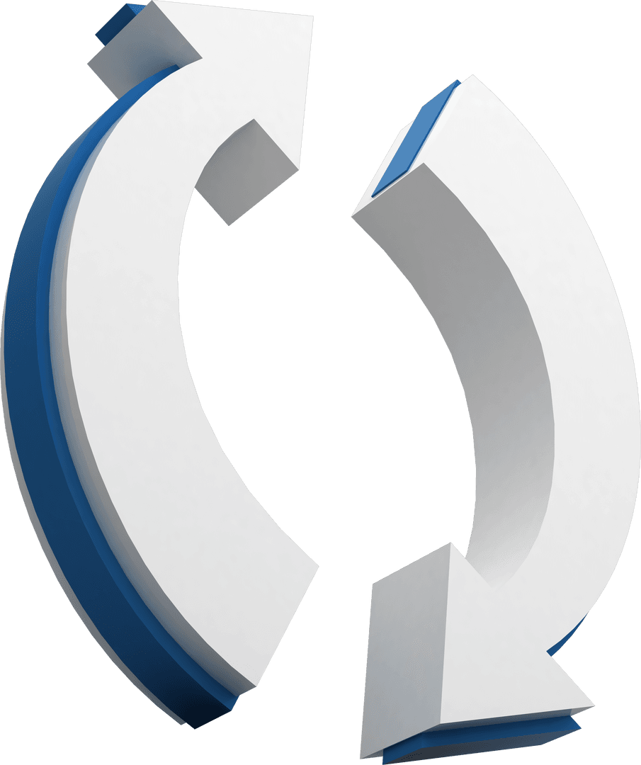 3D Transparent Circular Arrows in Motion