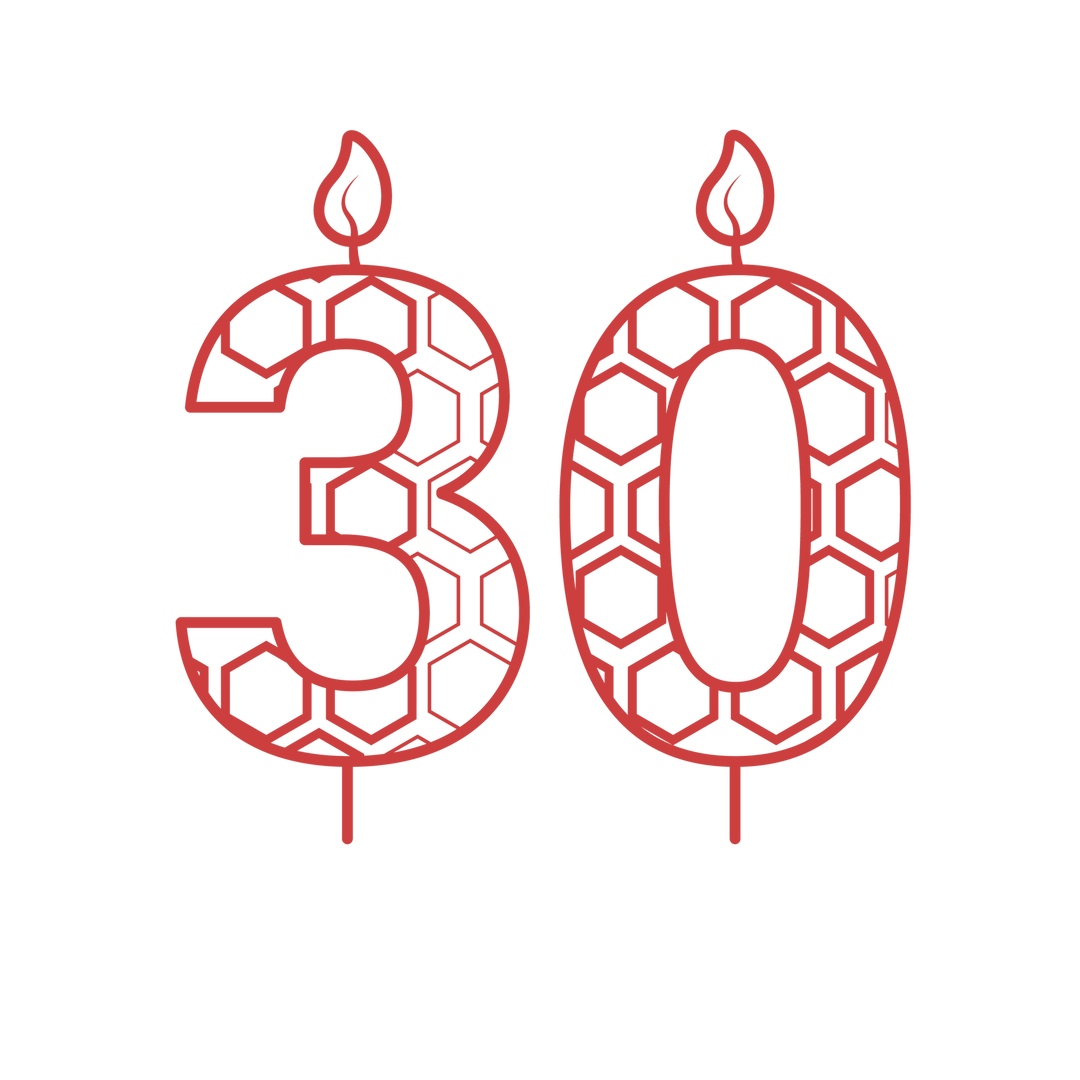 30 Birthday Candles Transparent Background Red Design Pattern - Download Free Stock Images Pikwizard.com