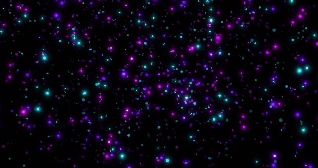 Futuristic Cosmic Particles Floating in Digital Space