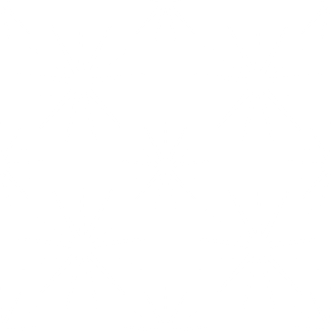 Seamless White Starburst Pattern on Transparent Background