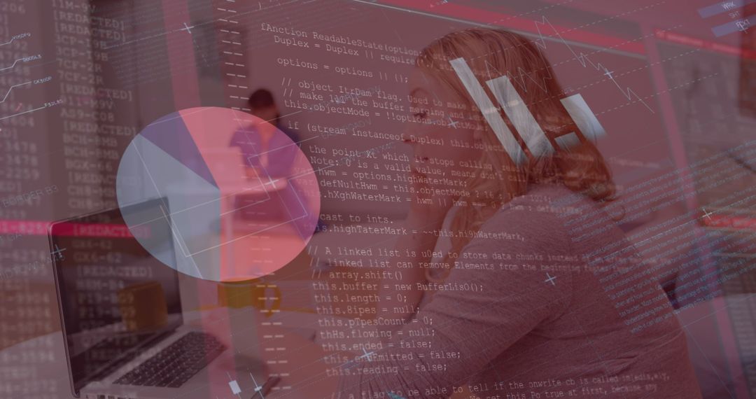 Data Analysis Concept with Business Graphics and Monitoring