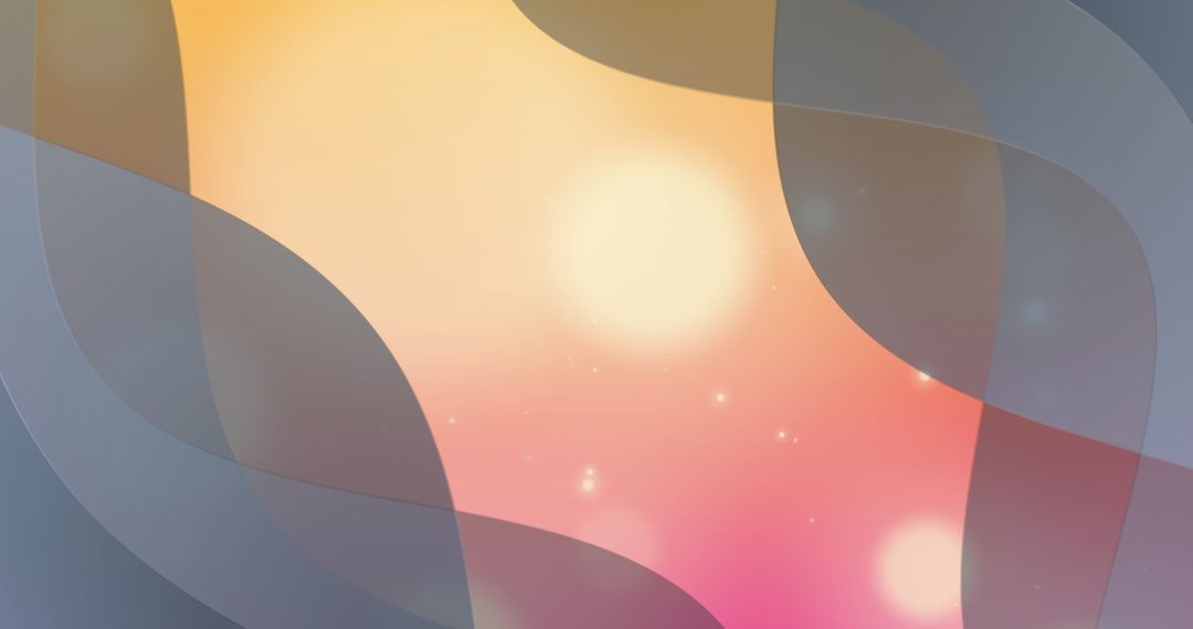 Vibrant Abstract Shapes with Glowing Highlights on Gradient Background