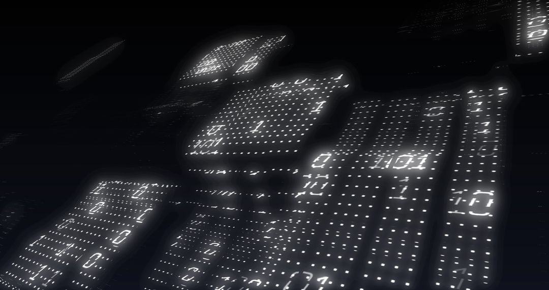 Abstract Digital Data Stream with Binary Code - Free Images, Stock Photos and Pictures on Pikwizard.com
