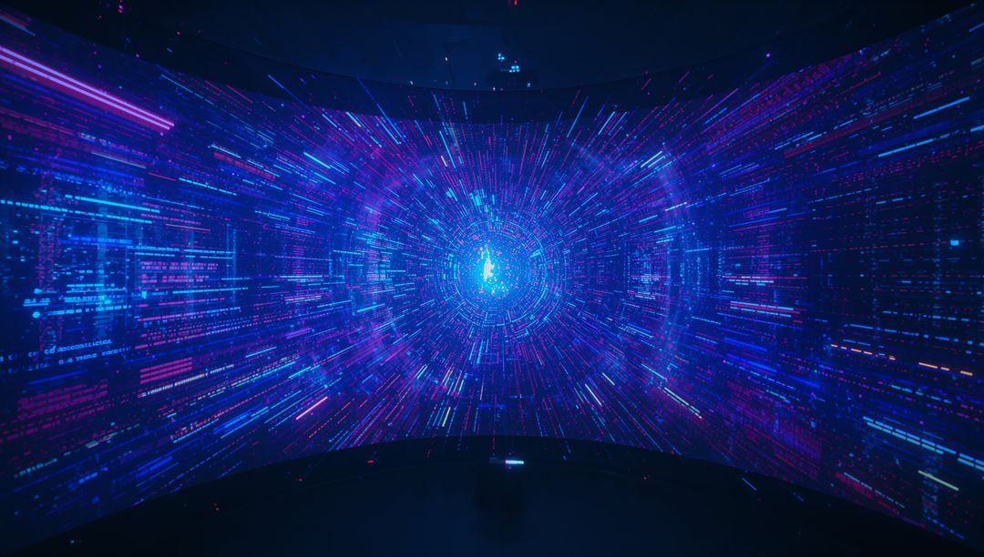 Hypnotic Technological Data Overflow in Dark Setting