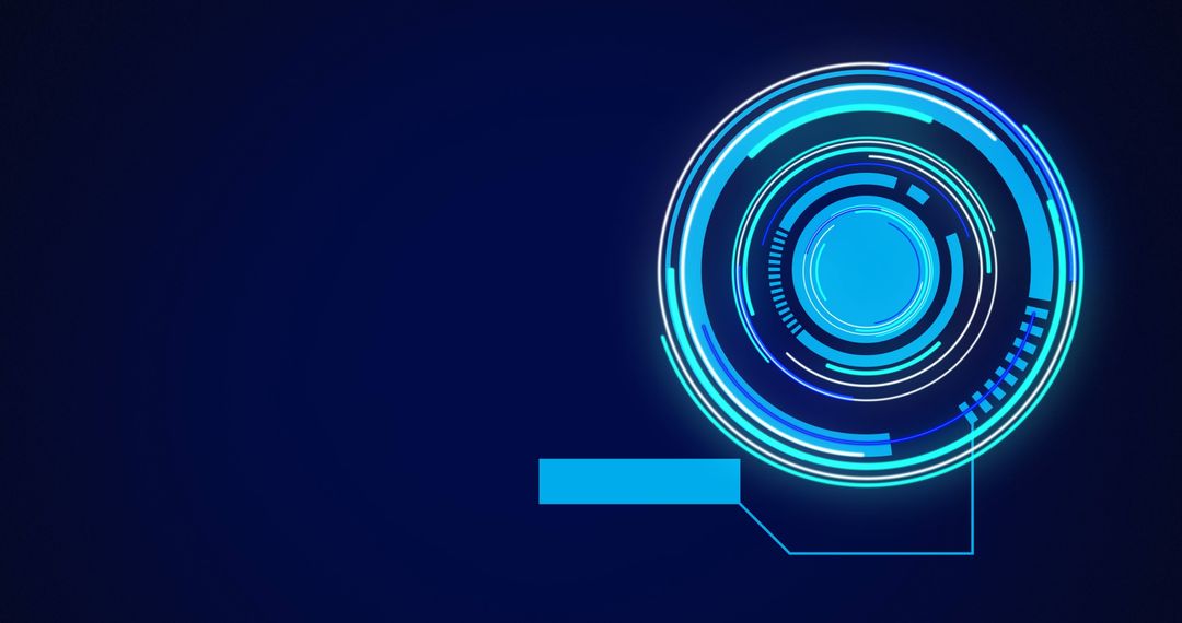 Futuristic Digital Interface Design with Circular Chart