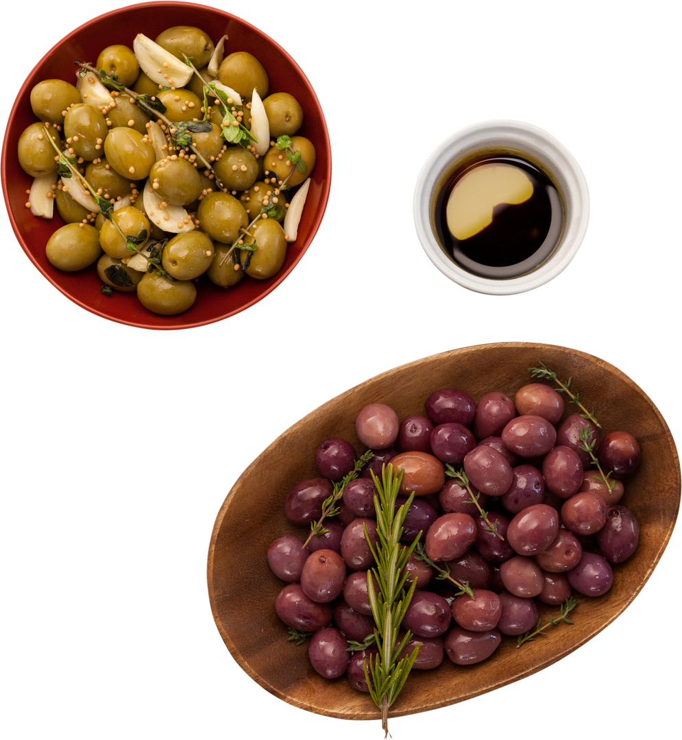 Transparent Display of Green and Red Olives with Sauce - Download Free Stock Images Pikwizard.com