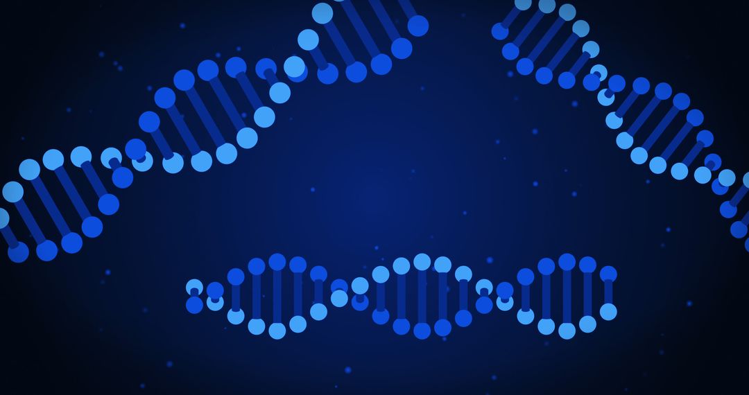 Blue DNA Helix Patterns on Digital Science Background