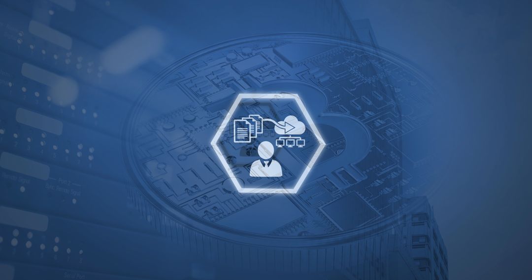 Bitcoin Digital Network and Data Processing Concept