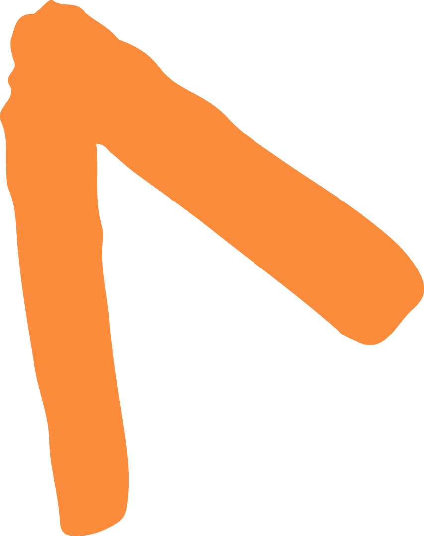 Floating Bold Orange Tubes for Transparent Abstract Design