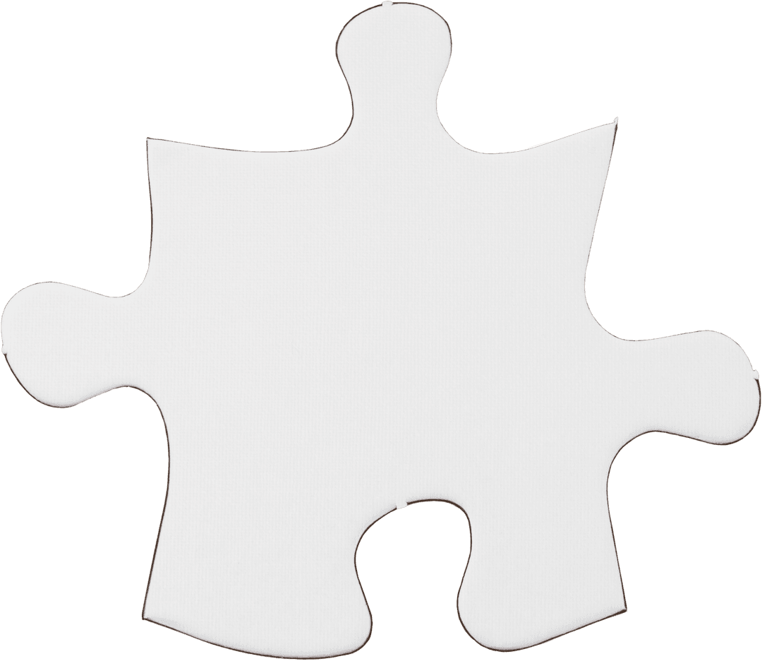 Puzzle Piece on Transparent Background for Autism Awareness Design