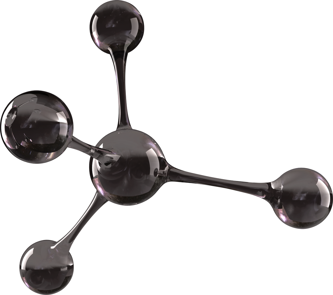 Abstract Complex Transparent Molecule Render with Reflections - Download Free Stock Images Pikwizard.com