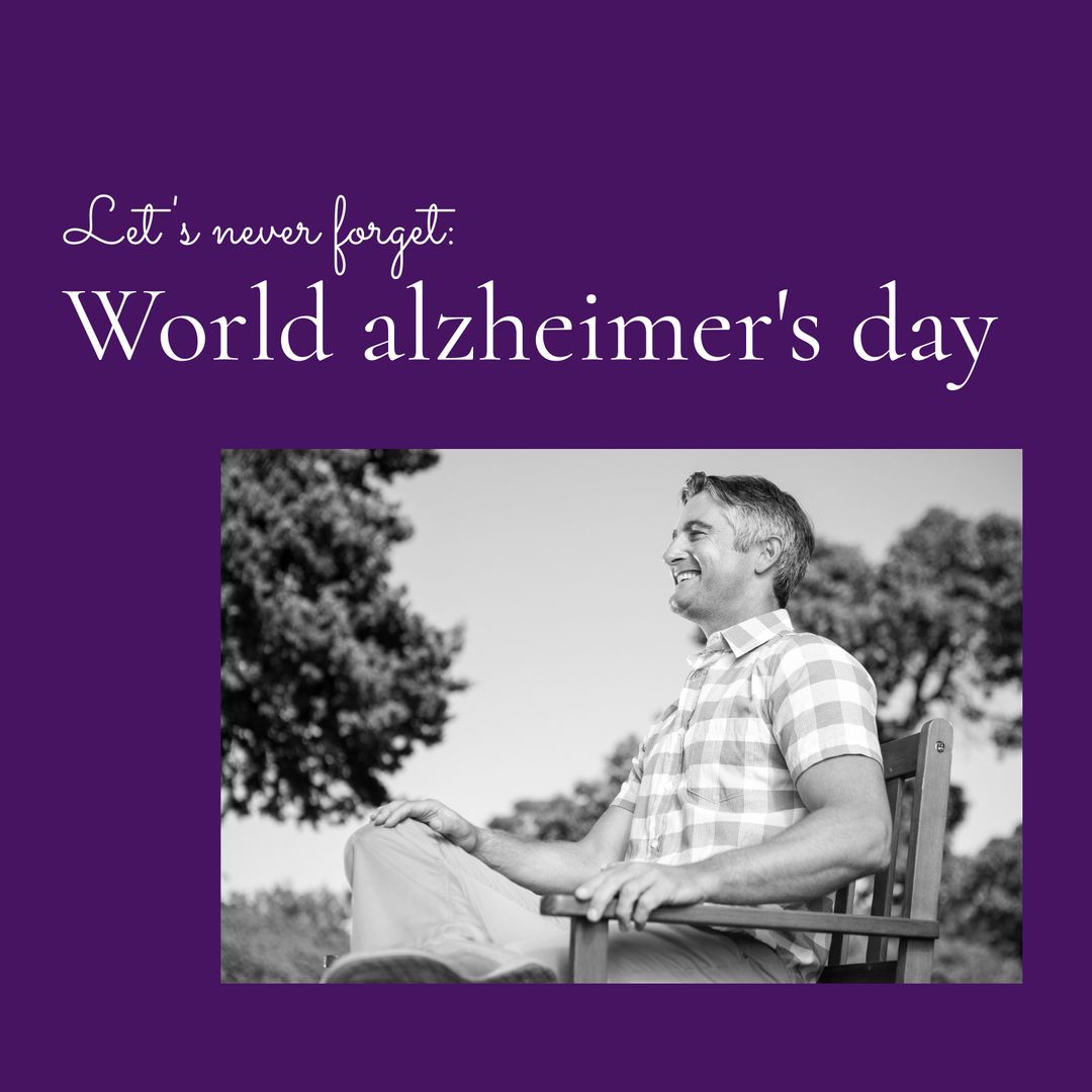 World Alzheimer's Day Awareness Concept with Smiling Senior Man
