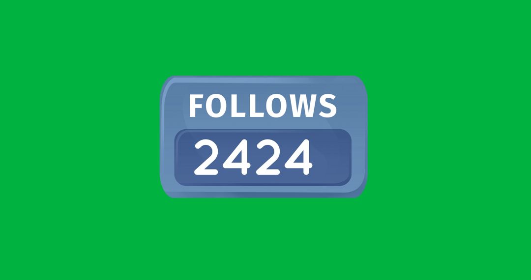 Illustration of Social Media Follows Increasing Counter
