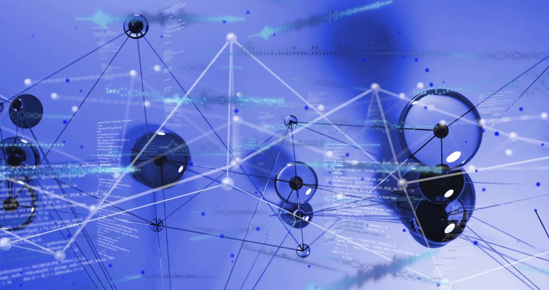 Abstract DNA Strand with Digital Connections Technology Concept