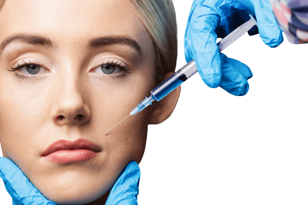 Woman Receiving Transparent Botox Injection