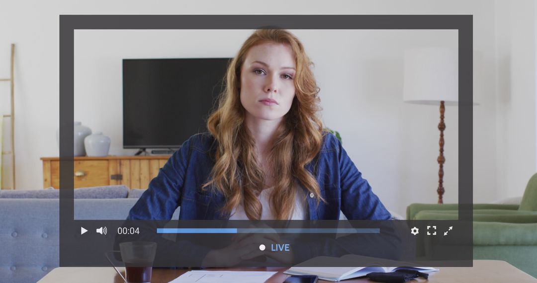 Businesswoman Hosting Informative Business Vlog from Home