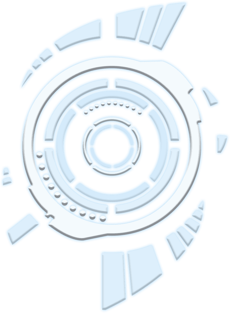 Futuristic Transparent Holographic Interface Circle