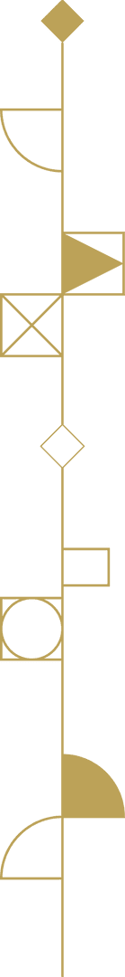 Vertical Gold Geometric Patterns on Transparent Background for Luxe Design