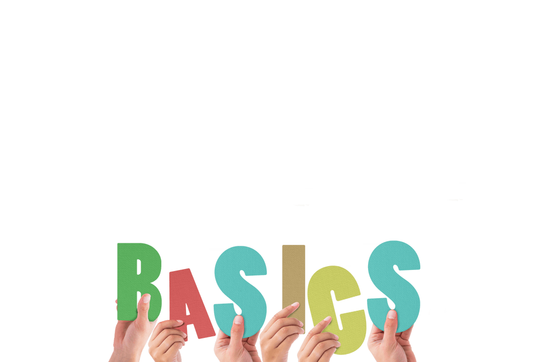 Transparent Hands Holding Colorful Basics Letters - Download Free Stock Images Pikwizard.com