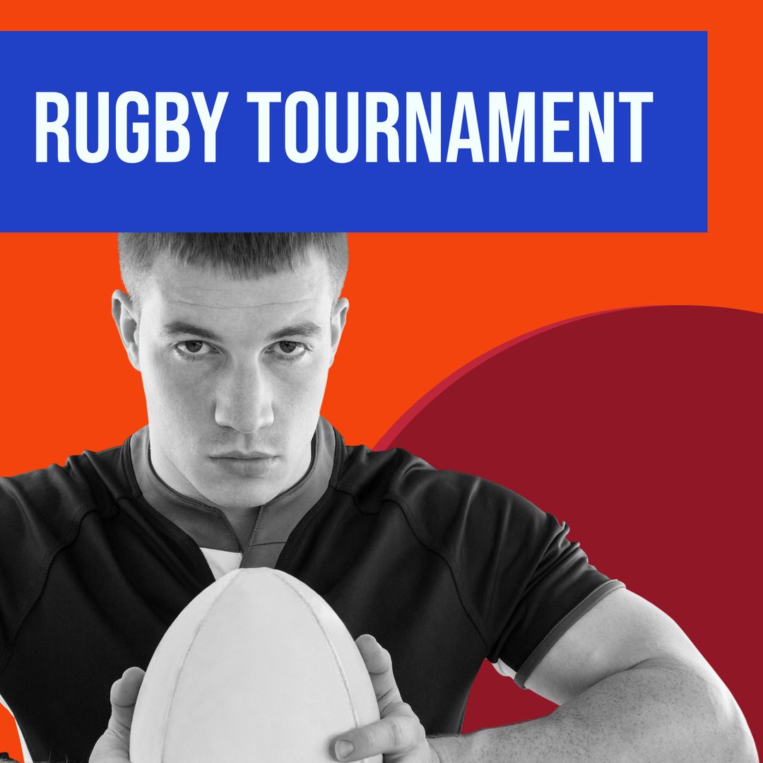 Energetic Rugby Tournament Promotion with Determined Player