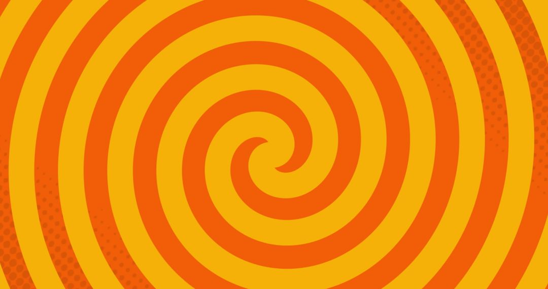 Bright Orange Swirling Spiral with Hypnotic Effect